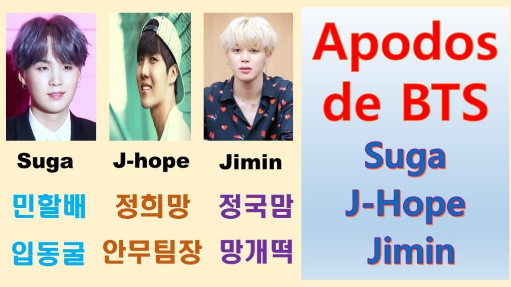 Integrantes de bts nombres reales y apodos